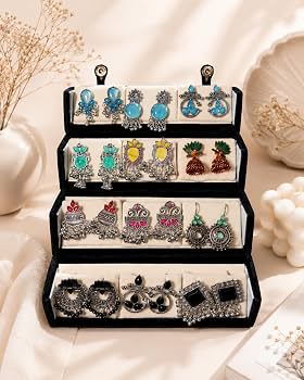 Black Velvet Box with 12 curated earring pairs — view 1