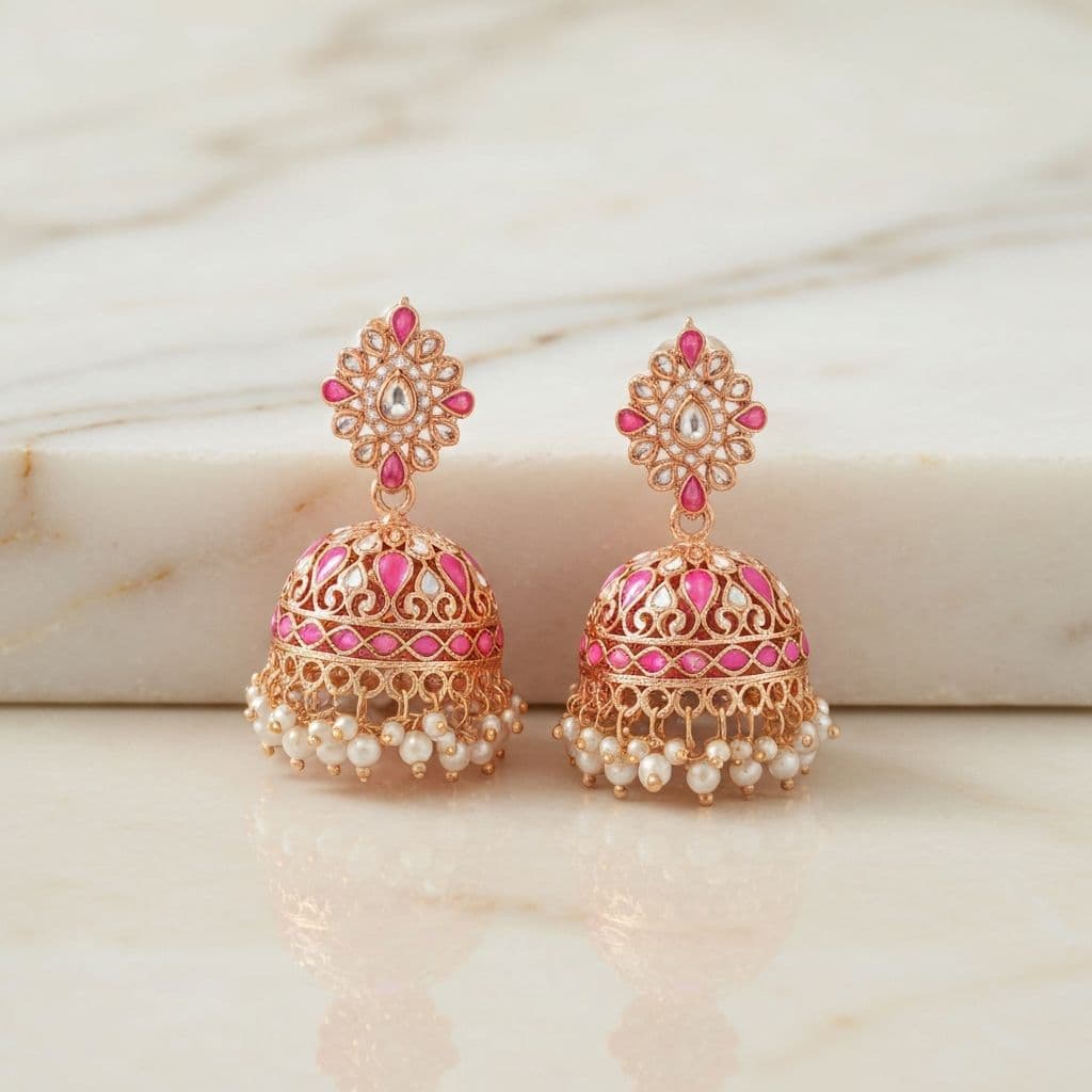 Pearl Drop Jhumkas