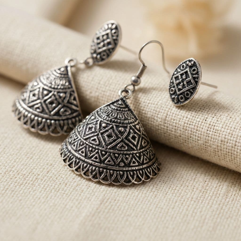Antique Oxidised Studs