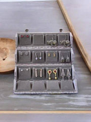 Set Of 12 Premium Oxidised Earrings With Velvet Box