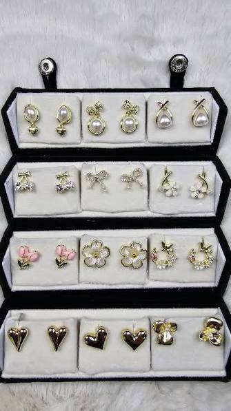 Black Velvet Box with 12 curated earring pairs — view 6