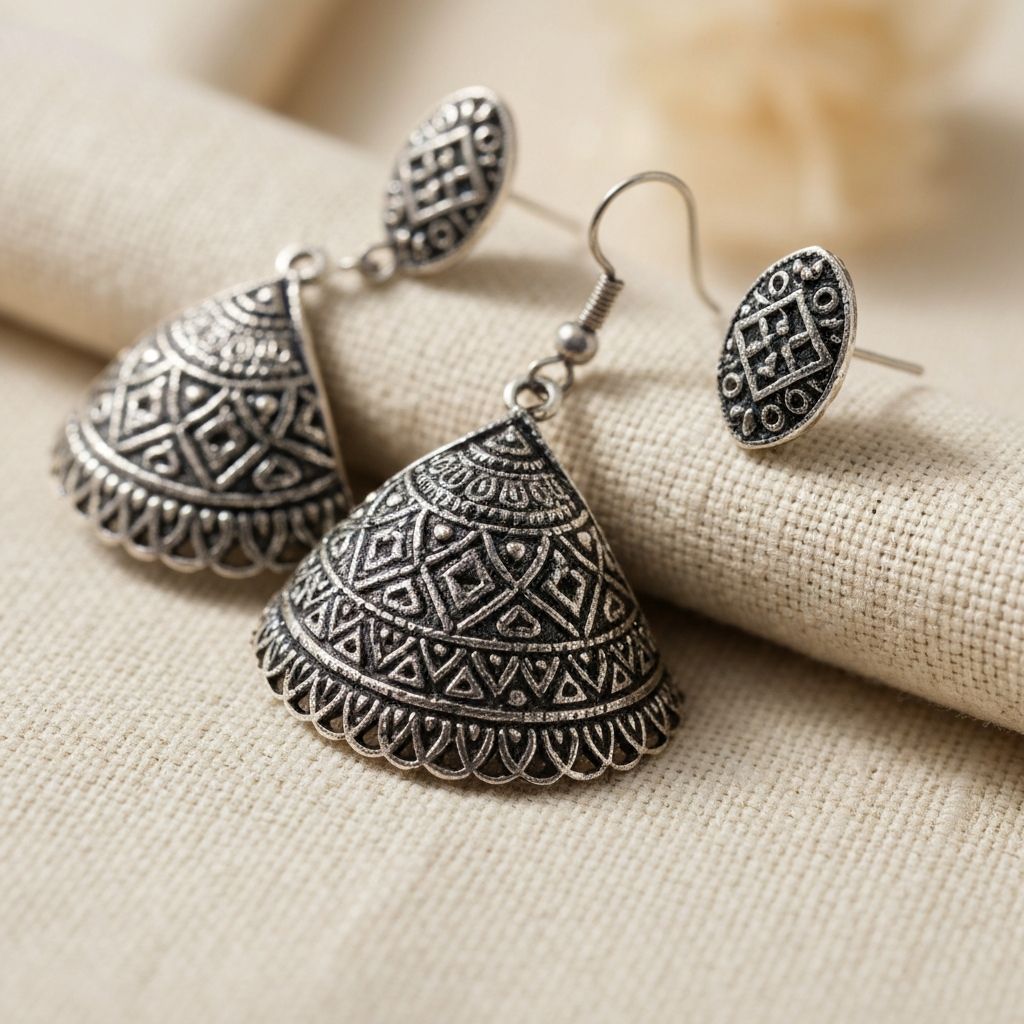 Oxidised jewellery styling